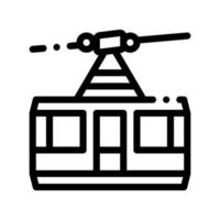 Public Transport Aerial Lift Vector Thin Line Icon