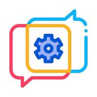 Gear In Quotation Frame Agile Element Vector Icon