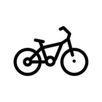 icono de línea delgada de vector de bicicleta de transporte público