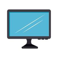 computer monitor device isolated icon vector