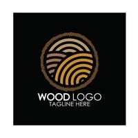 wood logo template icon illustration design vector, used for wood factories, wood plantations, log processing, wood furniture, wood warehouses with a modern minimalist concept vector