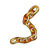 Steel Chain Protective Accessory Color Vector