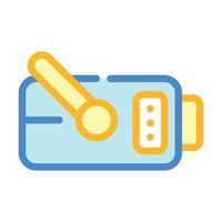 portable x-ray machine color icon vector illustration