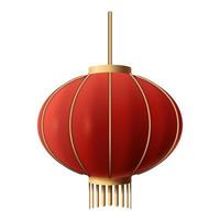 Chinese Lantern. 3D illustration of Chinese new year lantern. Vector Illustration