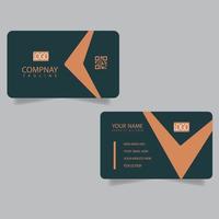 tarjeta de visita corporativa o personal o plantilla de diseño de tarjeta de visita vector