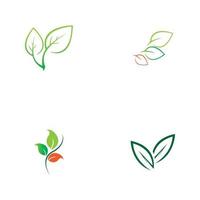 Tree leaf vector logo design, eco friendly concept