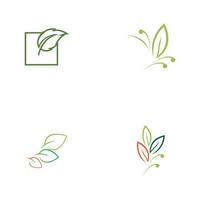 Tree leaf vector logo design, eco friendly concept