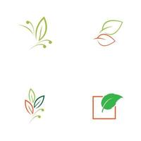 diseño de logotipo de vector de hoja de árbol, concepto ecológico