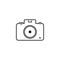 Camera icon vector simple black and white