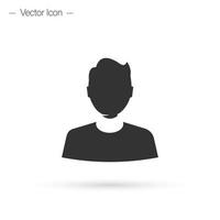 Man icon. User symbol. Isolated vector illustration.