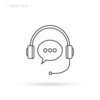 Online support line icon, call operator, customer helpline. Isolated vector illustration