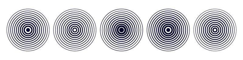 Modern radial or circlesignals .Abstract wave backdrop . Motion line design. Vector isolated illustration