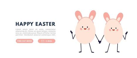 Egg character for easter or eggs day. Cute cartoon funny person. Vector isolated illustration