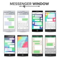 Smartphone Messenger Mobile App For Talking Vector