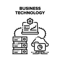 ilustración de vector de dispositivo de tecnología de negocios negro