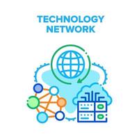 Global Technology Network Vector Concept Color