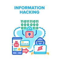 Personal Information Hacking Vector Concept Color