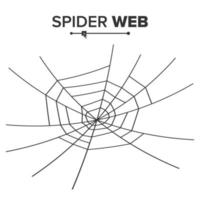 Halloween Spider Web Vector. Black Spider Web Isolated On White. Monochrome Hector Venom Cobweb For Halloween Design vector