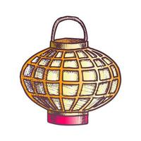 Chinese Lantern Traditional Decoration Color Vector