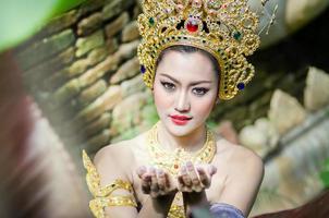 Thai women in national costume14 photo