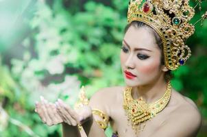 Thai women in national costume13 photo