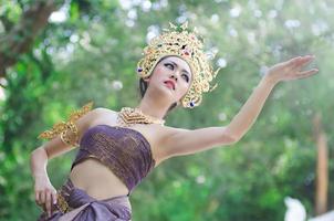 Thai women in national costume9 photo