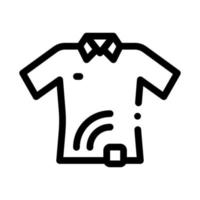 T-shirt with Signal Sensor Icon Vector Outline Illustration