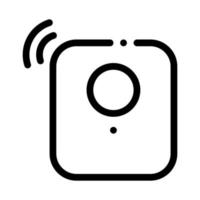 Alarm Signal Sensor Icon Vector Outline Illustration