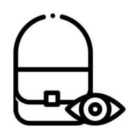 Bag Control Inspection Icon Vector Outline Illustration