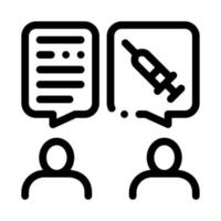 Doctor Injections Consultation Icon Vector Outline Illustration