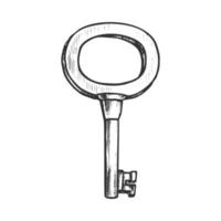 Classical Key Filigree Medieval Monochrome Vector