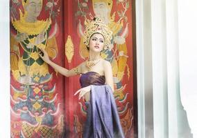 Thai women in national costume6 photo