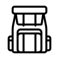 Backpack Knapsack Alpinism Equipment Vector Icon