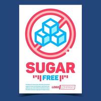 Sugar Free Creative Advertising Banner Vector