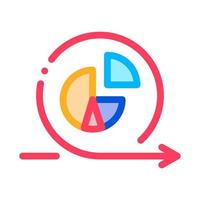 Round Graph In Center Agile Arrow Mark Vector Icon