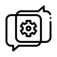 Gear In Quotation Frame Agile Element Vector Icon