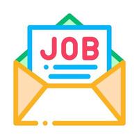 Job Message List Mail In Envelope Vector Icon