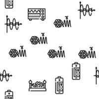 Electromagnetic Science Physics Vector Seamless Pattern