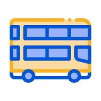icono de vector de autobús de dos pisos de transporte público