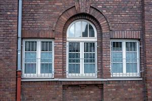 old window in the old wall photo