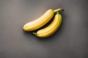 Fresh bananas top view photo