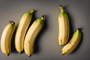 Fresh bananas top view photo