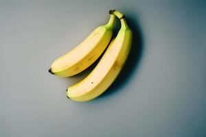 vista superior de plátanos frescos foto