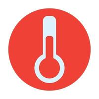 thermometer in frame circular isolated icon vector