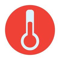 thermometer in frame circular isolated icon vector