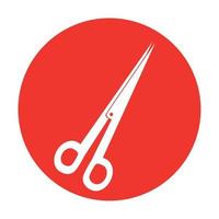 scissor supply in frame circular isolated icon vector
