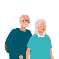 Grandmother and grandfather avatar vector design