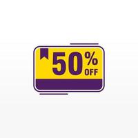 50 discount, Sales Vector badges for Labels, , Stickers, Banners, Tags, Web Stickers, New offer. Discount origami sign banner.