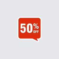 50 discount, Sales Vector badges for Labels, , Stickers, Banners, Tags, Web Stickers, New offer. Discount origami sign banner.