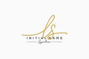 Initial LS signature logo template vector. Hand drawn Calligraphy lettering Vector illustration.